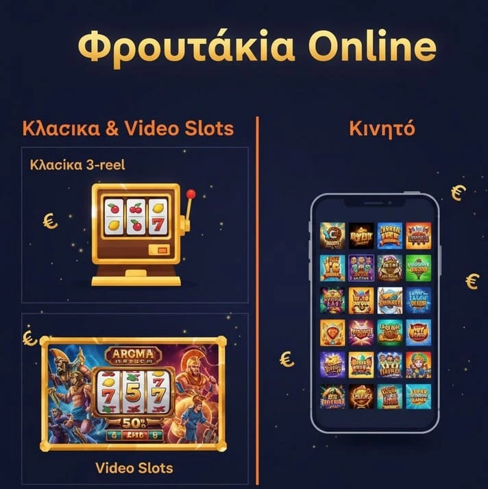 Τύποι φρουτακιών - Κλασικά slots, video slots και mobile κουλοχέρηδες
